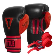 Боксерські рукавички Title Boxing All Heart Bag Gloves 2.0 Black/Red 16 oz (AHABG2 16 oz BK/RD)