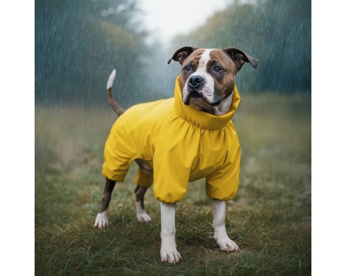 Дощовик для тварин WAUDOG Clothes водонепроникний M45 жовтий (19888)