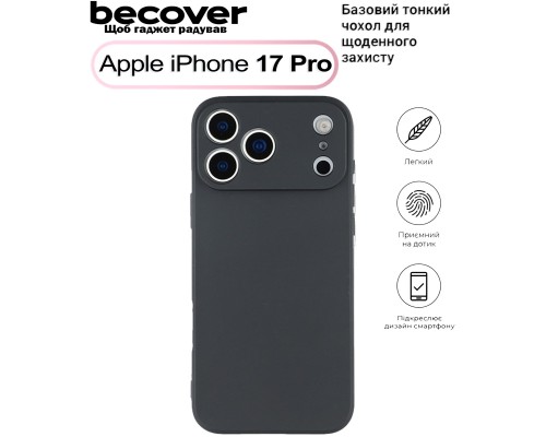 Чохол до мобільного телефона BeCover Apple iPhone 17 Pro Black (713760)
