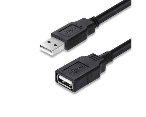 Дата кабель USB 2.0 AM/AF 1.8m black ColorWay (CW-CBUF076-BK)