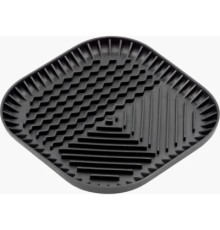 Універсальний посуд для тварин Fiboo Fiboowl килимок для злизування ласощів та їжі, M чорний (FIB0216)