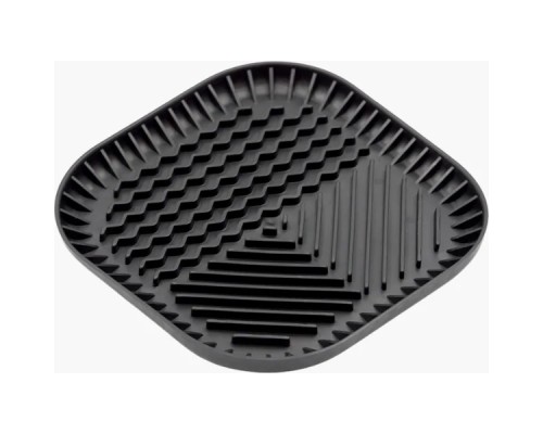 Універсальний посуд для тварин Fiboo Fiboowl килимок для злизування ласощів та їжі, M чорний (FIB0216)