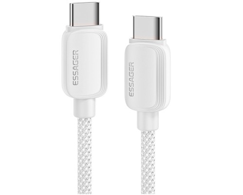 Дата кабель USB-C to USB-C 2.0m 100W white Essager (EXCTT1-WLA02-P)