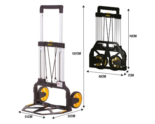 Візок вантажний Stanley Fatmax, до 125кг, розмір платформи 48х35см, 7кг (FXWT-706)