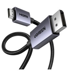 Кабель мультимедійний DisplayPort M to HDMI M 2.0m V2.0 4K30Hz DP125 black Ugreen (35842)