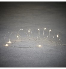 Гірлянда Luca Lighting струна, 3 м, класична біла, 30 LED 3AA, дисплей+таймер (8718861694093)