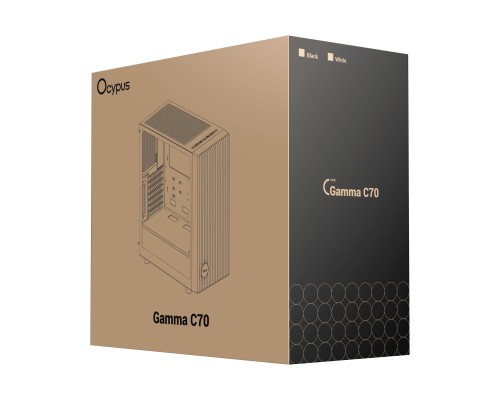 Корпус OCYPUS GAMMA C70 BK (GAMMA-C70-BKG000XX-GL)