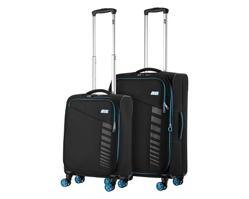 Набір валіз 2E Trek (M+S), чорні (2E-SPE-TREK-SET4-BK)