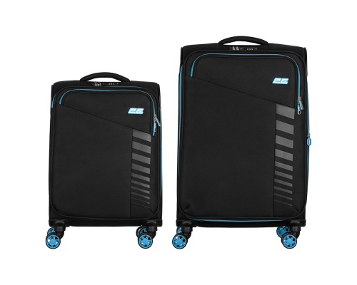 Набір валіз 2E Trek (M+S), чорні (2E-SPE-TREK-SET4-BK)