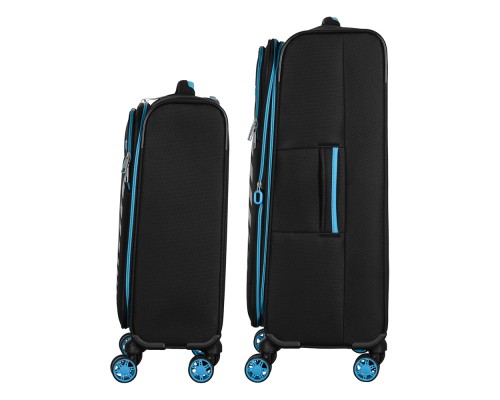 Набір валіз 2E Trek (M+S), чорні (2E-SPE-TREK-SET4-BK)