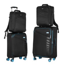 Набір валіз 2E Trek (M+S), чорні (2E-SPE-TREK-SET4-BK)