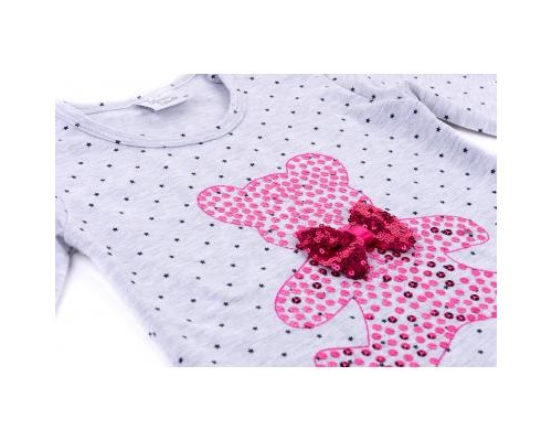 Набір дитячого одягу Breeze з ведмедиком з паєток (9584-104G-gray)