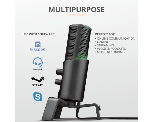 Мікрофон Trust GXT 258 Fyru USB 4-in-1 Streaming Microphone Black (23465)