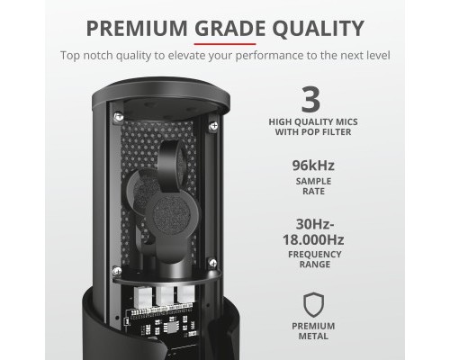 Мікрофон Trust GXT 258 Fyru USB 4-in-1 Streaming Microphone Black (23465)