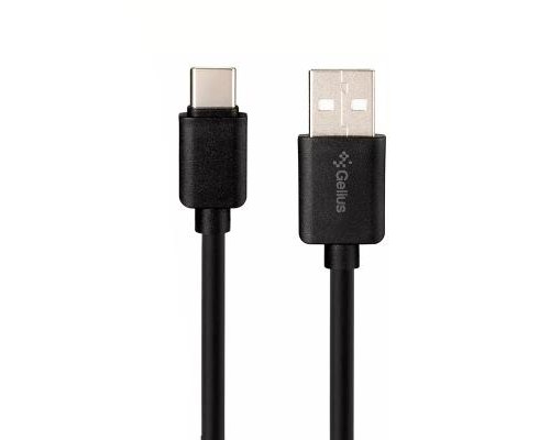Зарядний пристрій Gelius Ultra Voyager GU-CC02 2USB 2.4A + Cable Type-C Black (00000077717)