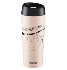 Термокружка Ardesto Coffee Time Bradypus 450 мл Beige (AR2645DBE)