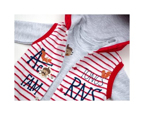 Набір дитячого одягу Tongs з жилетом (2824-80B-red)