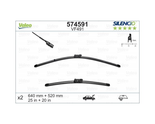 Щітка склоочисника Valeo 574591