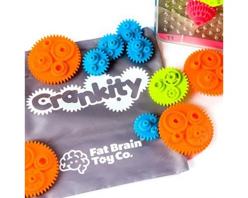 Ігровий набір Fat Brain Toys Різнокольорові Шестерінки Crankity (F140ML) 