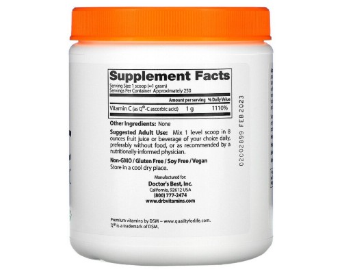 Вітамін Doctor's Best Вітамін С у Порошку, 8.8 унції (250 гр) (DRB-00333) Вітамін Doctor's Best Вітамін С у Порошку, 8.8 унції (250 гр) (DRB-00333)