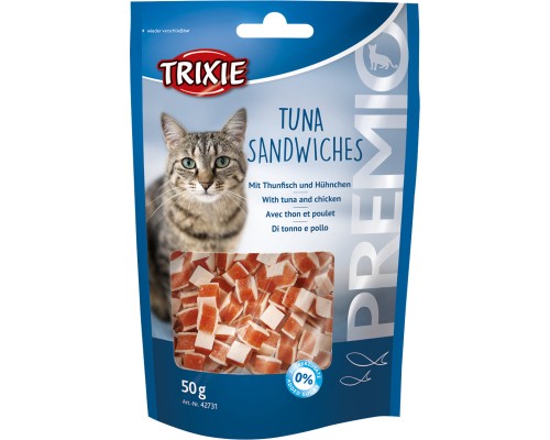 Ласощі для котів Trixie Premio Tuna Sandwiches тунець 50 г (4011905427317)