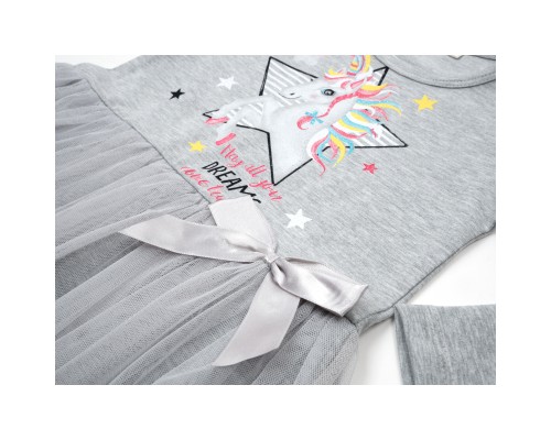 Плаття дитяче POP FASHION з єдинорогом (6738-128G-gray) Плаття дитяче POP FASHION з єдинорогом (6738-128G-gray)