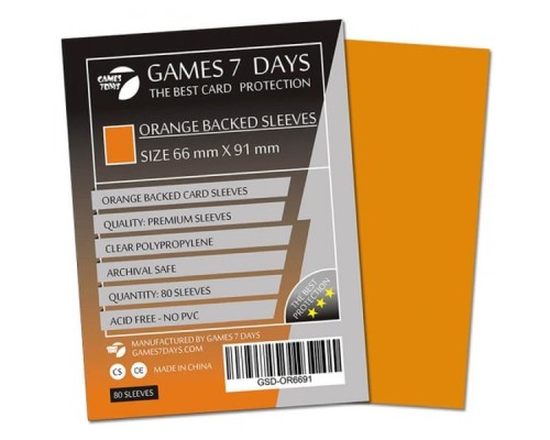 Протектор для карт Games7Days 66 х 91 мм, MTG, 80 шт Orange (PREMIUM) (GSD-OR6691) Протектор для карт Games7Days 66 х 91 мм, MTG, 80 шт Orange (PREMIUM) (GSD-OR6691)