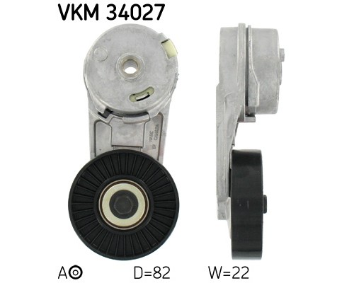Натягувач ременя з роликом SKF VKM 34027