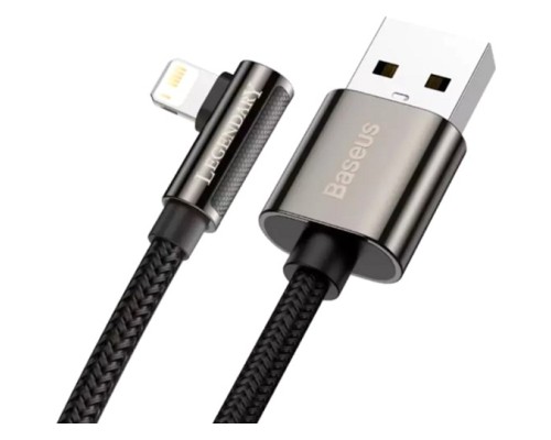 Дата кабель USB 2.0 AM to Lightning 2.0m CALCS 2.4A 90 Legend Series Elbow Black Baseus (CALCS-A01)