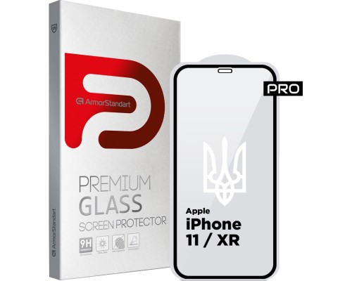 Скло захисне Armorstandart Pro 3D LE Apple iPhone 11 / XR Black (ARM65653) Скло захисне Armorstandart Pro 3D LE Apple iPhone 11 / XR Black (ARM65653)