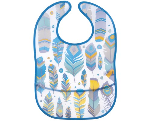 Слинявчик Canpol babies Wild Nature пластмасовий з кишенькою Бірюзовий (9/234_tur) Слинявчик Canpol babies Wild Nature пластмасовий з кишенькою Бірюзовий (9/234_tur)