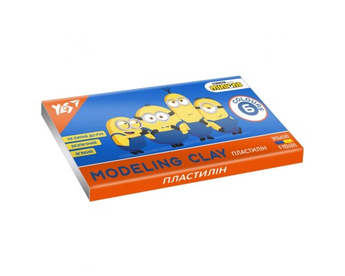 Пластилін Yes Minions 6 кольорів 120 г (540629)