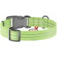 Нашийник для тварин WAUDOG Re-cotton з QR паспортом світловідбивний Ш 25 мм Д 33-49 см салатовий (02925)