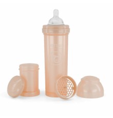 Пляшечка для годування Twistshake Pearl Champagne 330 мл, антиколікова, силіконова (78391)