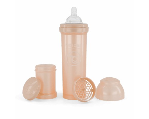 Пляшечка для годування Twistshake Pearl Champagne 330 мл, антиколікова, силіконова (78391)