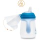 Поїльник-непроливайка Baboo із силіконовим носиком, 260 мл, 6+ міс (Transporti / блакитна) (8-121)