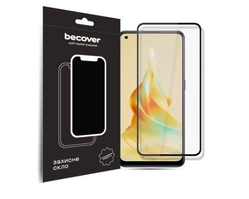 Скло захисне BeCover Oppo Reno8 T Black (709771)