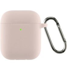 Чохол для навушників Armorstandart Ultrathin Silicone Case With Hook для Apple AirPods 2 Pink Sand (ARM59689)