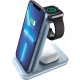 Зарядний пристрій Canyon WS-304 Foldable 3in1 Wireless charger Blue (CNS-WCS304BL)