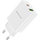 Зарядний пристрій BOROFONE BA56A Lavida dual port PD20W+QC3.0 charger White (BA56AW)