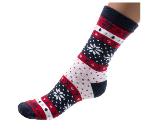 Шкарпетки дитячі Bross новорічні (8180-13-bluered)