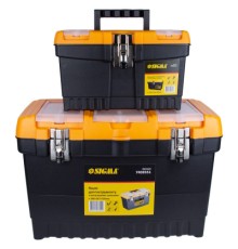 Ящик для інструментів Sigma набір 2в1 металеві замки 320x155x187мм, 486x267x320мм (7403511)