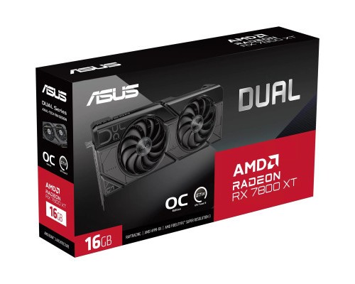 Відеокарта ASUS Radeon RX 7800 XT 16Gb DUAL OC (DUAL-RX7800XT-O16G)