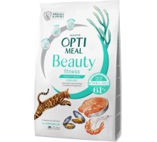 Сухий корм для кішок Optimeal Beauty Fitness для стерилізованих/кастрованих з морепродуктами 4 кг (4820215369824)