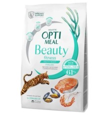 Сухий корм для кішок Optimeal Beauty Fitness для стерилізованих/кастрованих з морепродуктами 4 кг (4820215369824)