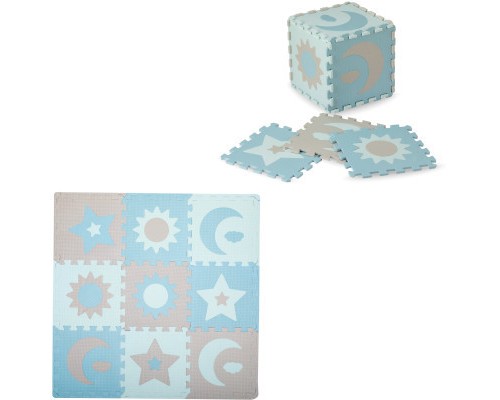 Дитячий килимок MoMi пазл Nebe 90 х 90 cм Blue (AKCE00031)