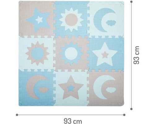 Дитячий килимок MoMi пазл Nebe 90 х 90 cм Blue (AKCE00031)