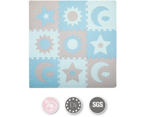 Дитячий килимок MoMi пазл Nebe 90 х 90 cм Blue (AKCE00031)