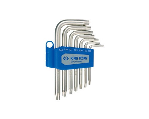 Ключ KING TONY Г-подібний Torx Т10-Т40, 7 шт. (20307PR)