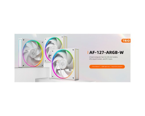 Кулер до корпусу ID-Cooling AF-127-ARGB-W TRIO